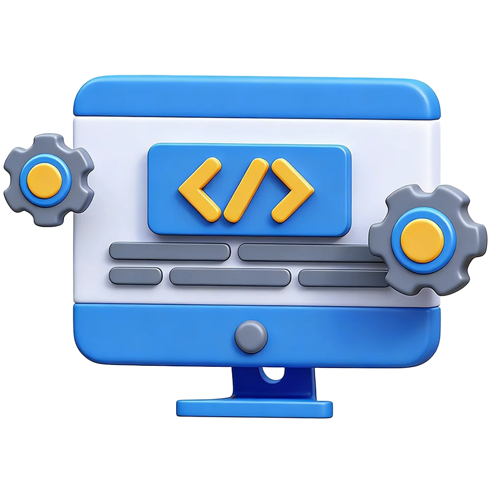 service-développement-web-mobile-3d-logo